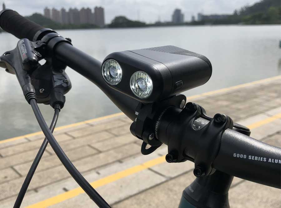 S601 Sate-Lite USB rechargeable bicycle headlight with twin optical lens design