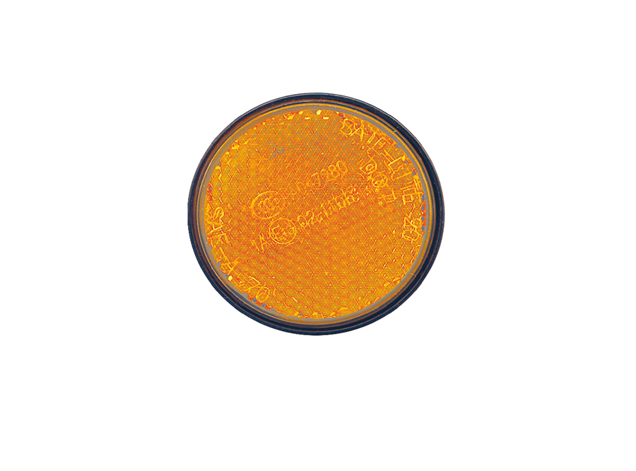 Motorcycle Reflector Round Yellow  40-0020-02ARC